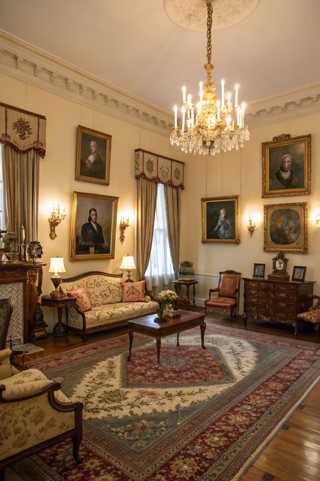 The historical respect theme connects the past using the present.