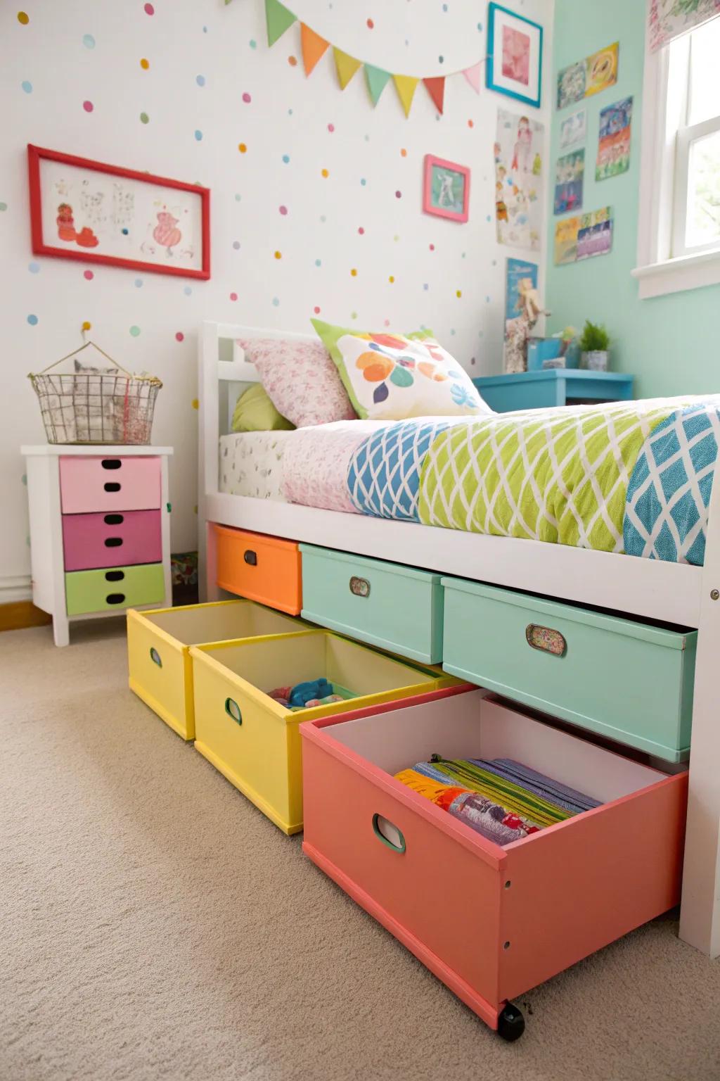 Recycling drawers adds charm and utility.