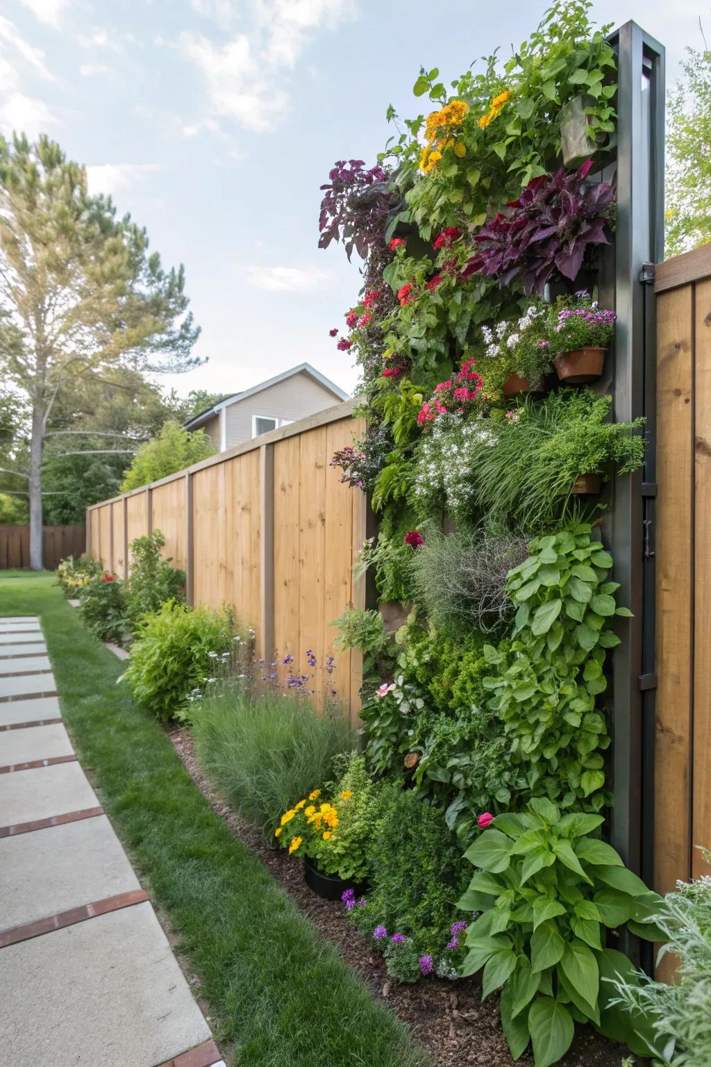 Embrace green living with a space-conserving garden wall.