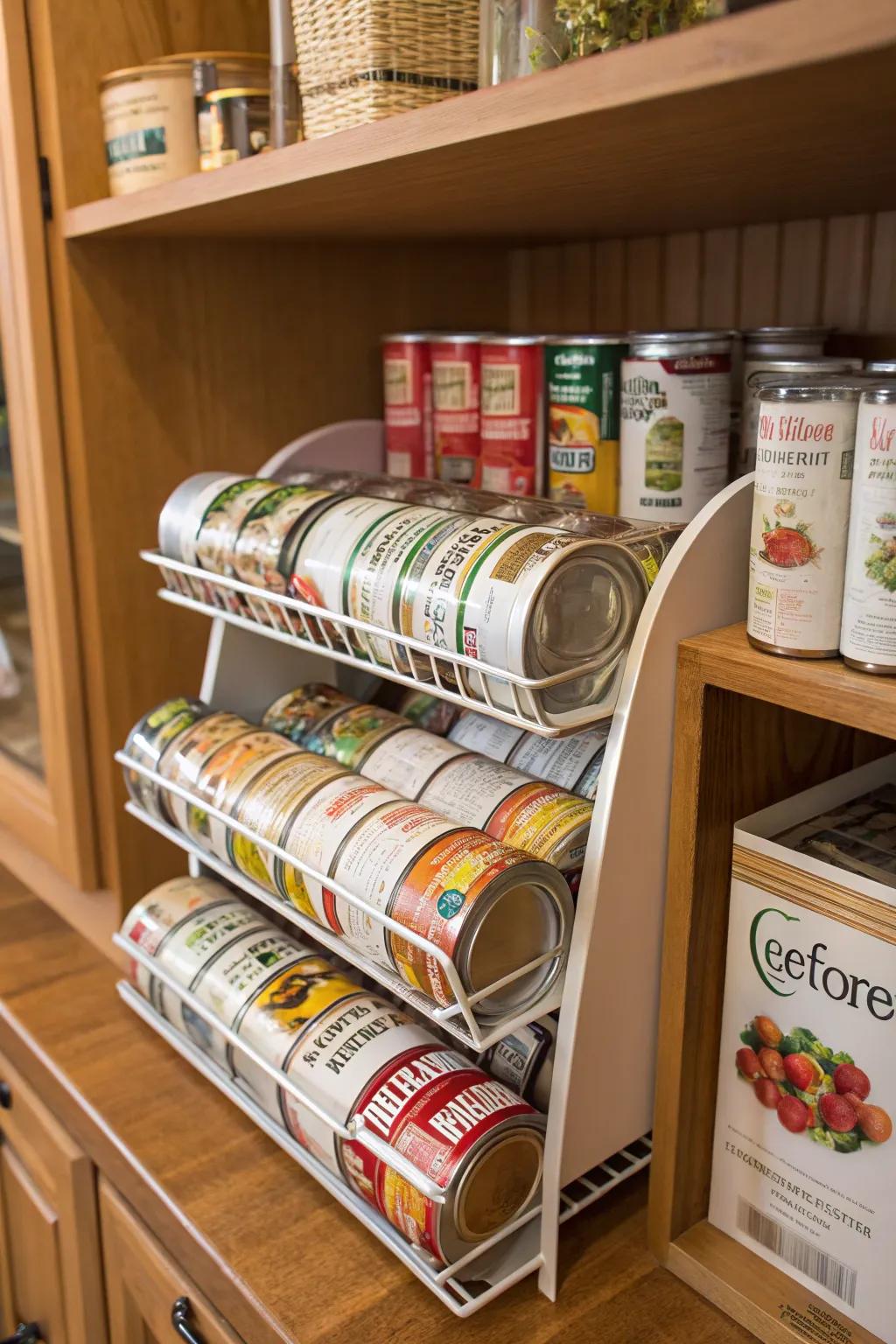 Use magazine holders for clever storage that goes up.