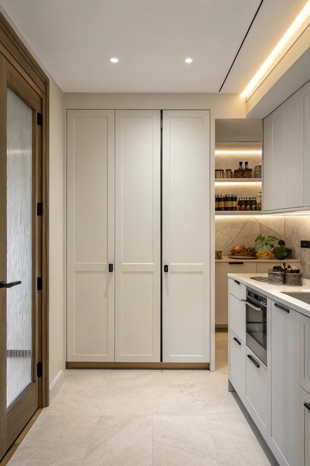 Minimalistic doors offer a tidy and modern-day appearance.