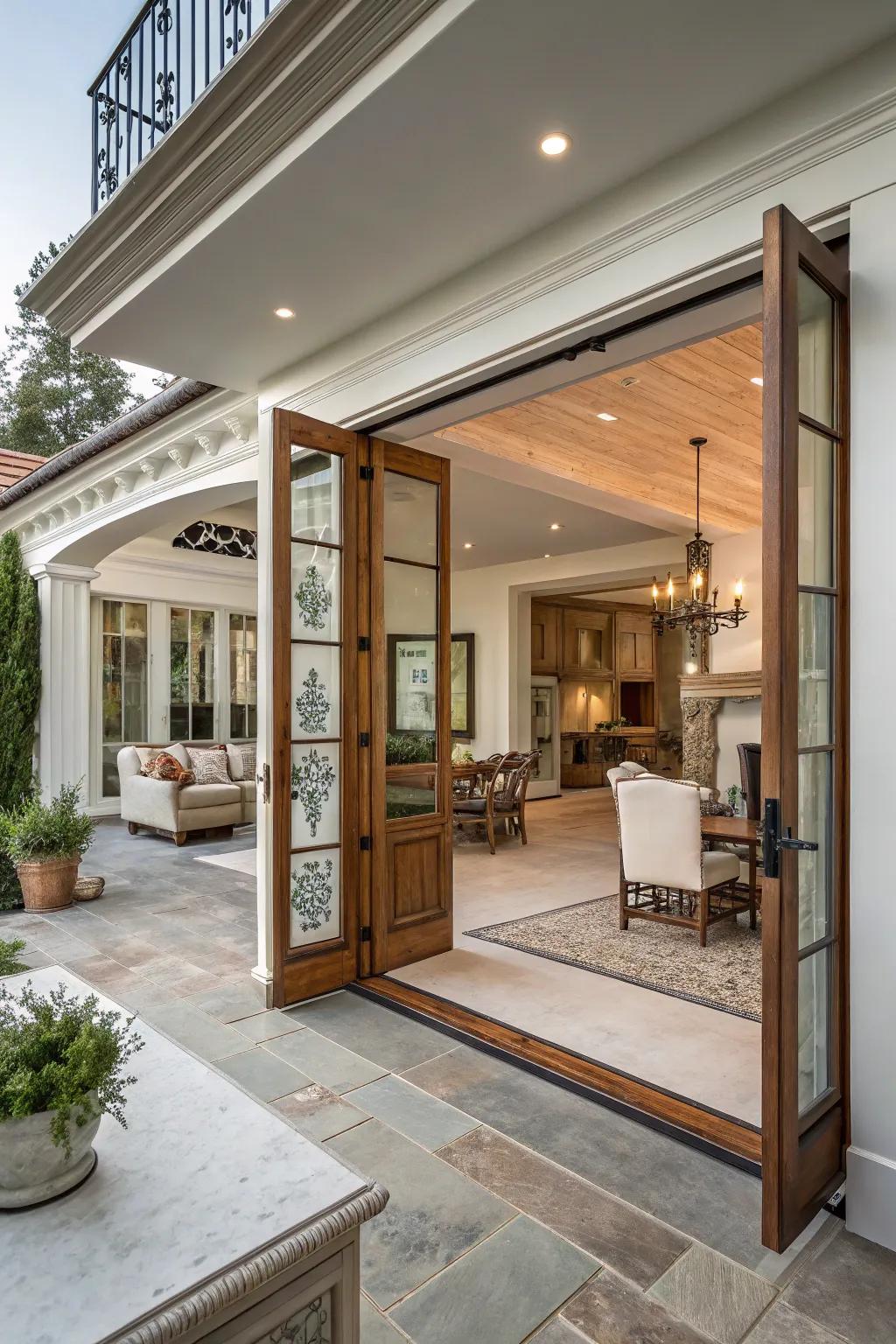 Patio doors complement both modern and traditional household designs.