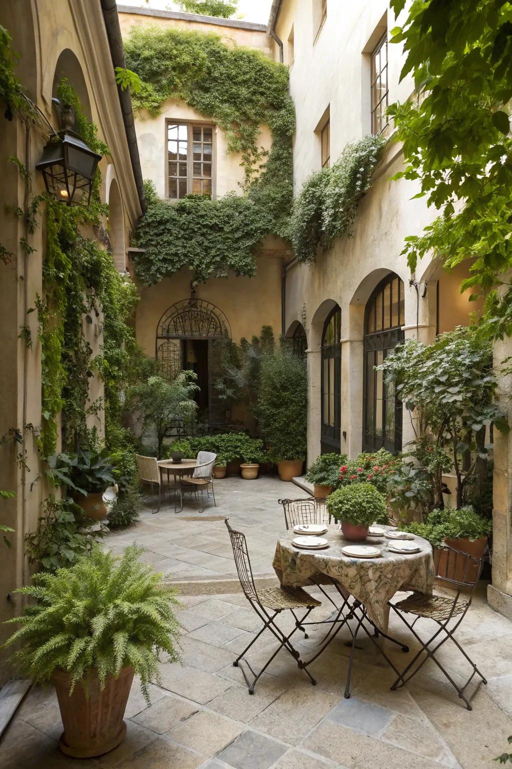 A main eating area invites outdoor meals and gatherings.