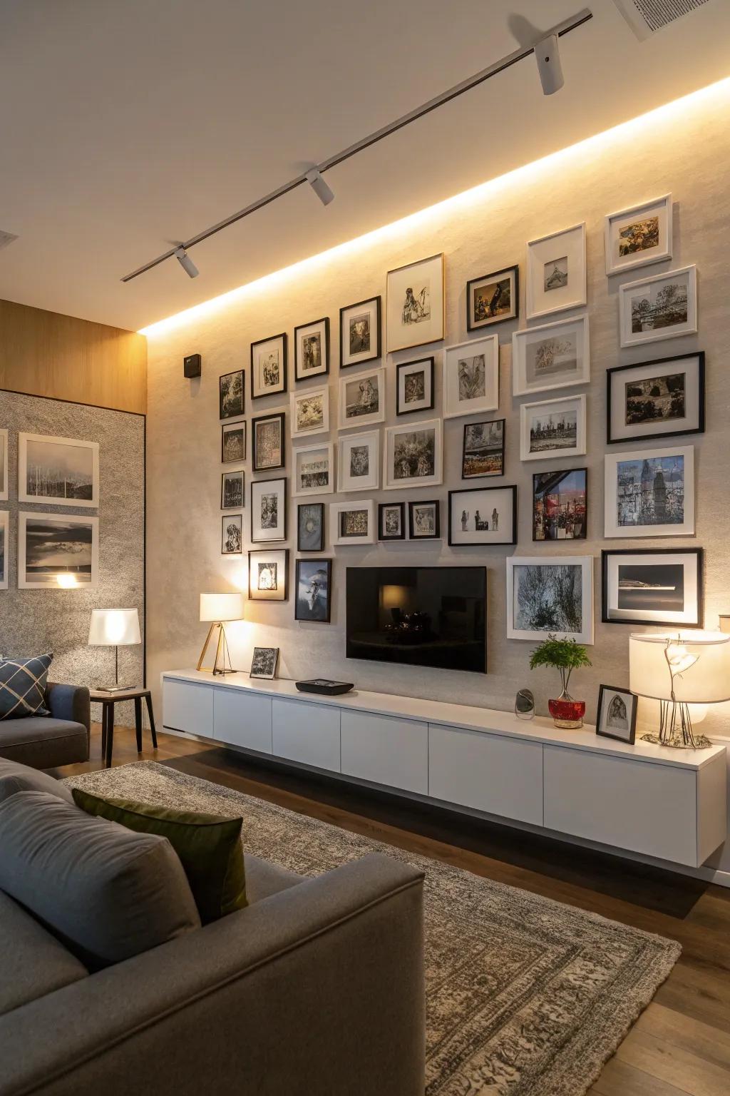 Accent illumination transforms this photograph arrangement into an arresting focal attribute.