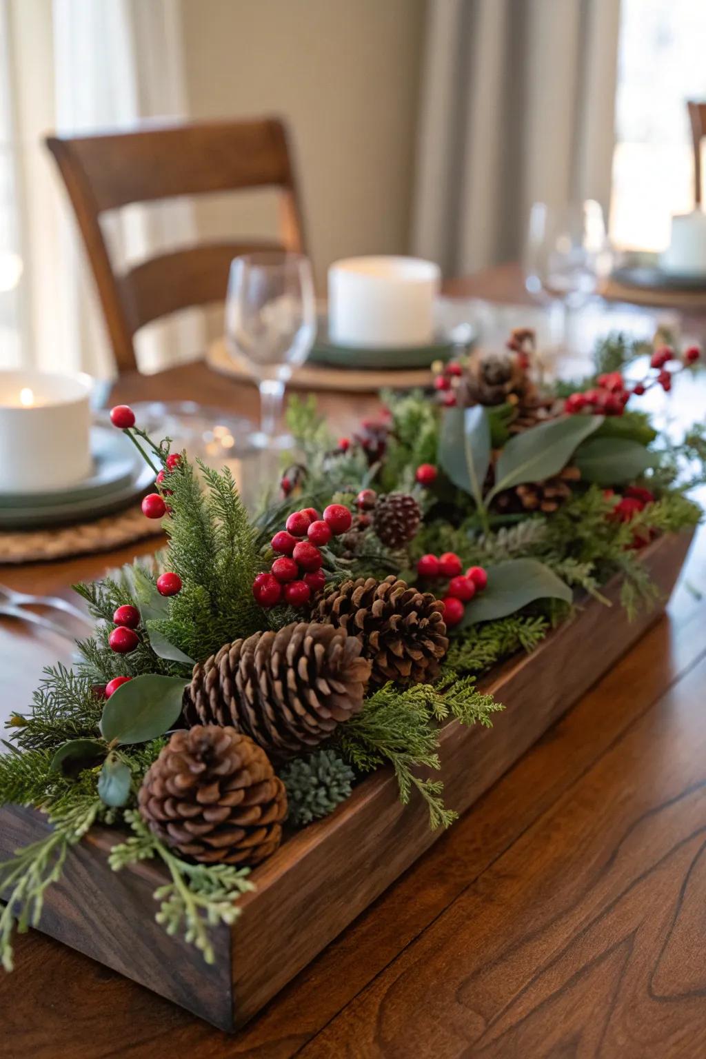 Make a natural element centerpiece for a hint of classic style.