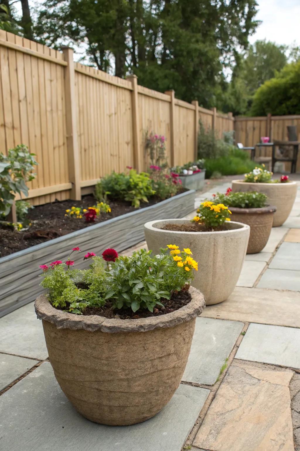 Go green with environmentally friendly fiber containers.