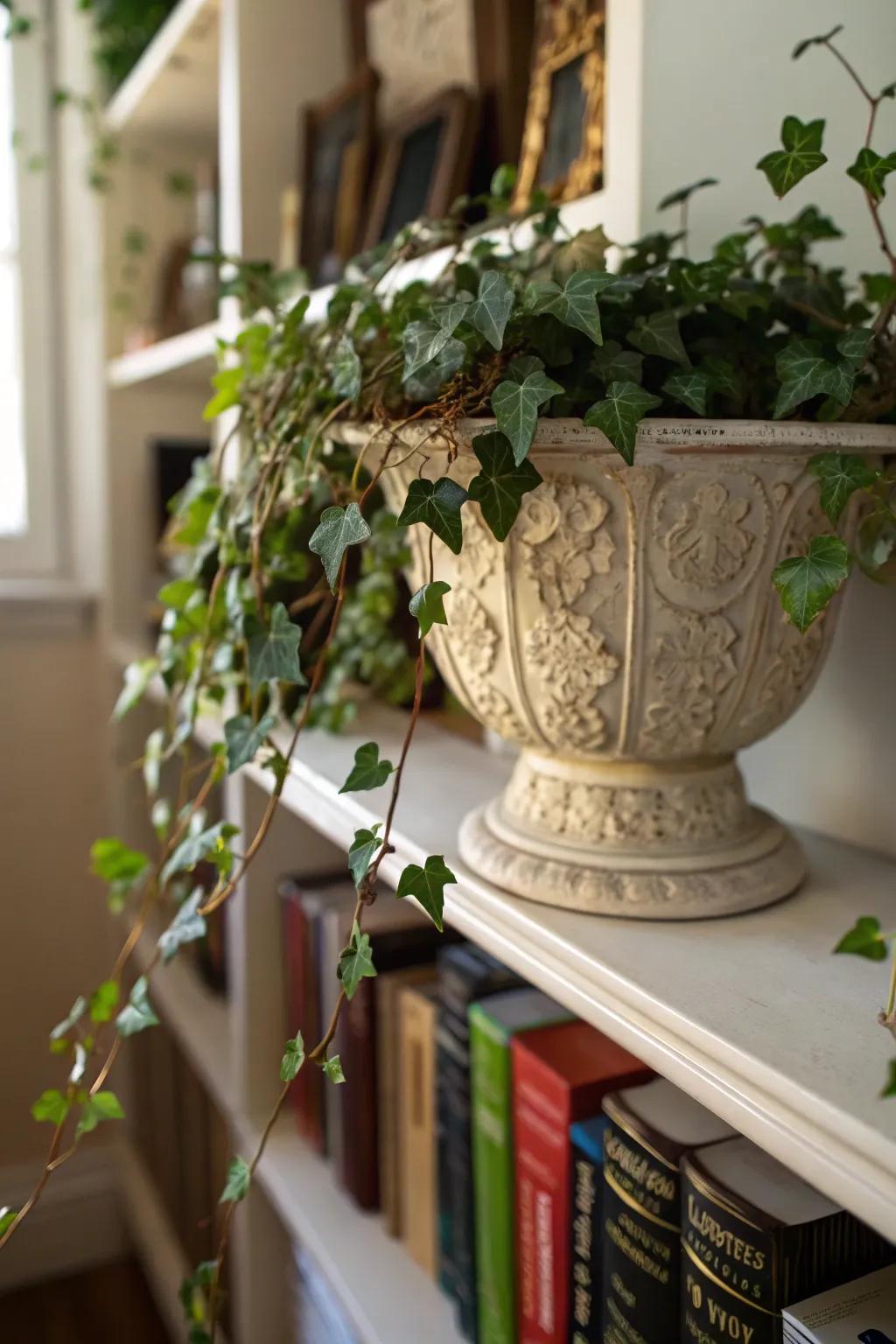 A classic trailing ivy, adding timeless greenery to mom's decor.