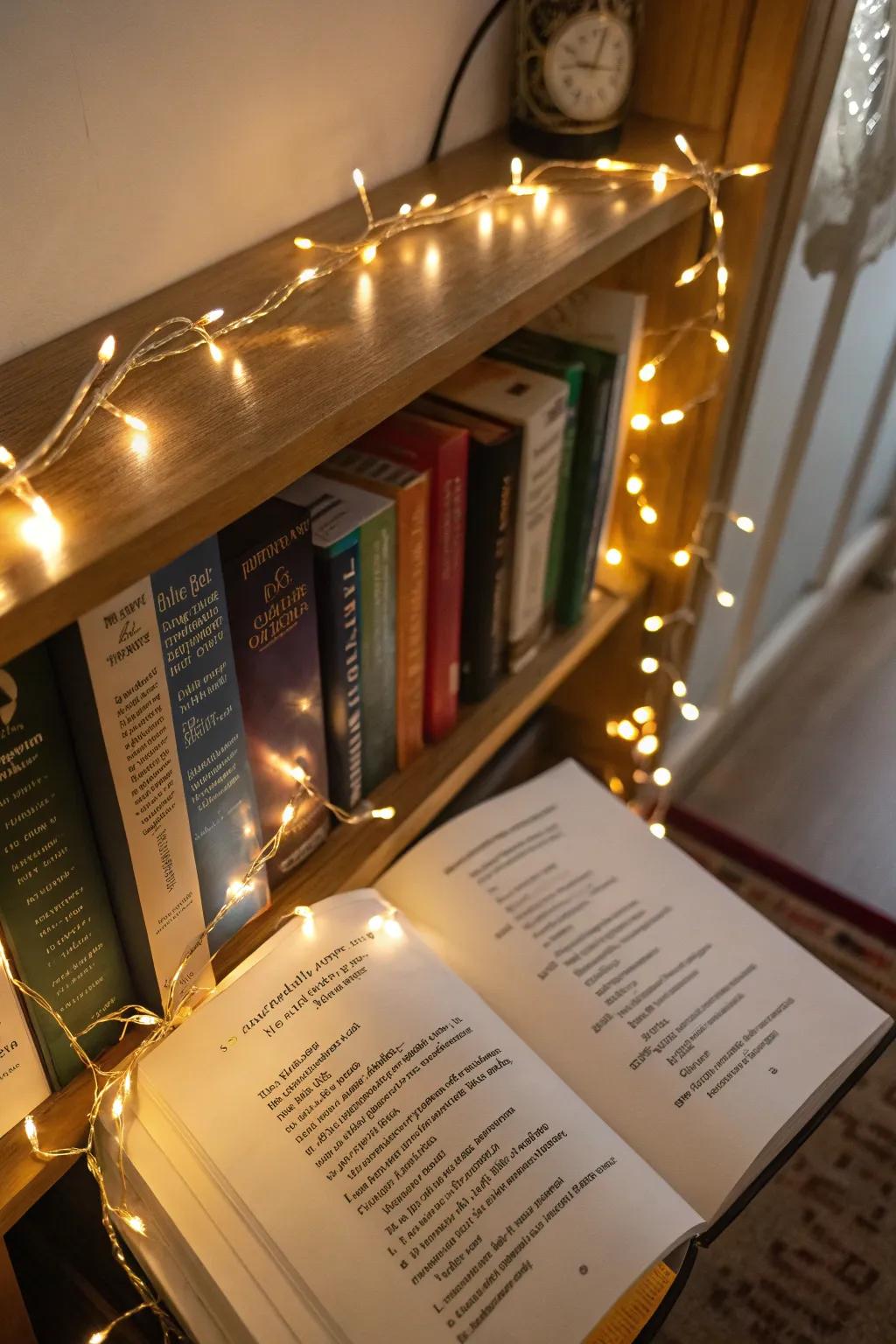 Illumination accents can contribute a magical impression to poem displays.