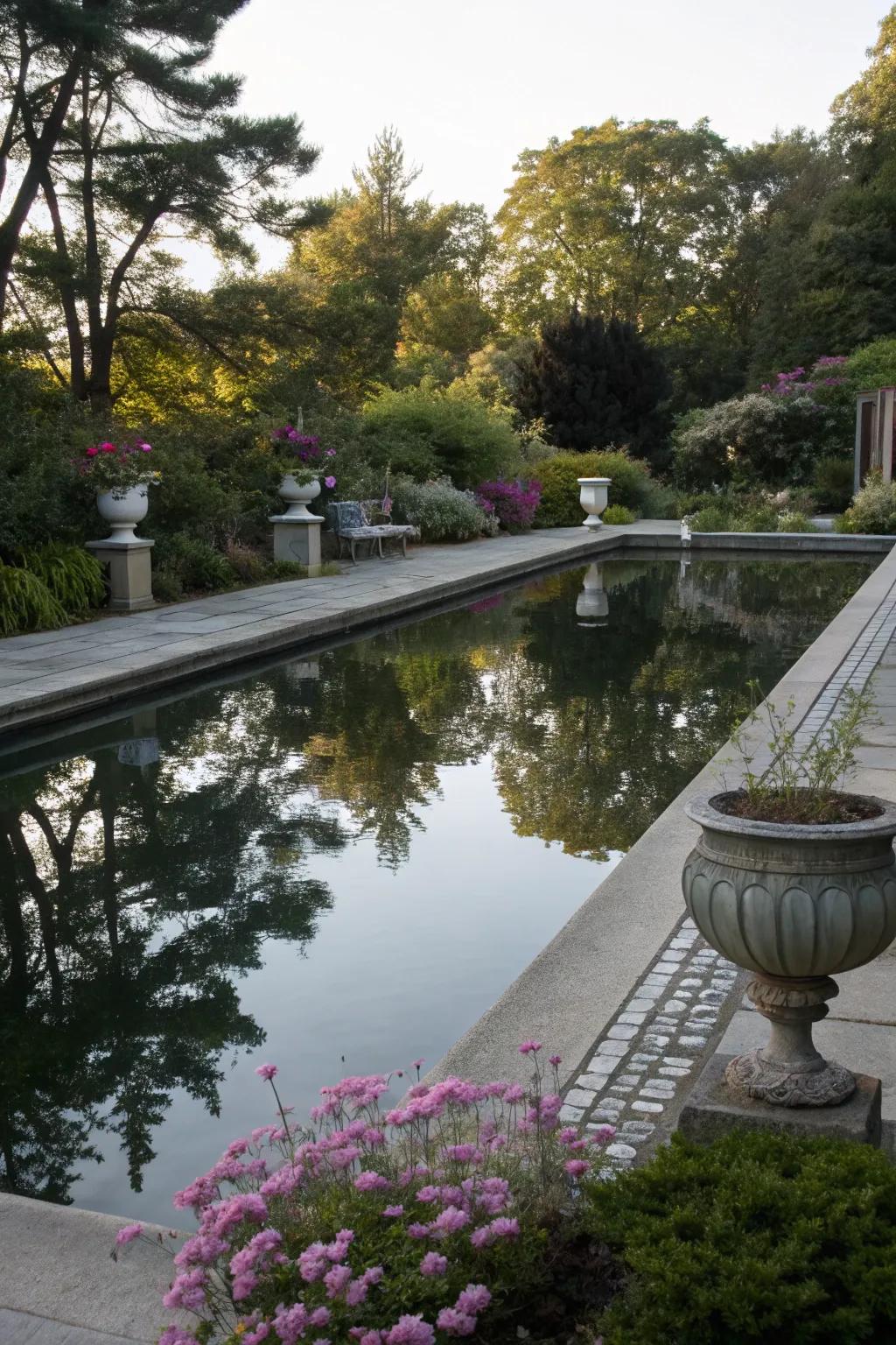 A pool pond crafted for creative reflections.