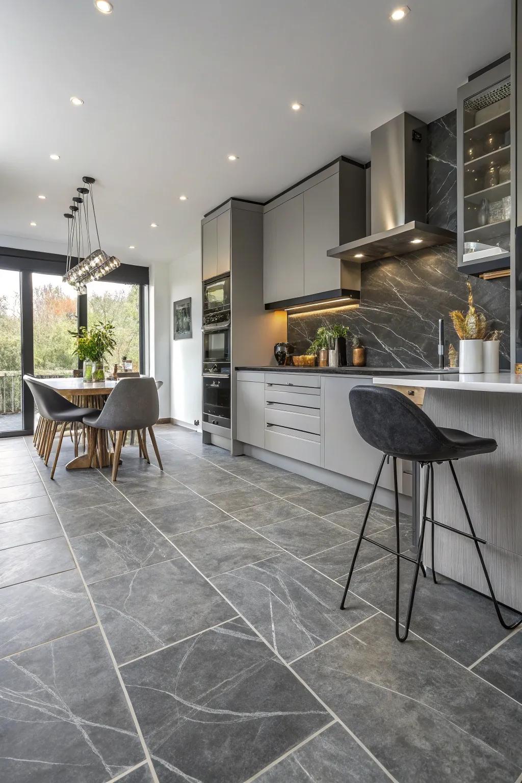 Gray shades establish a sophisticated and adaptable foundation for kitchens.