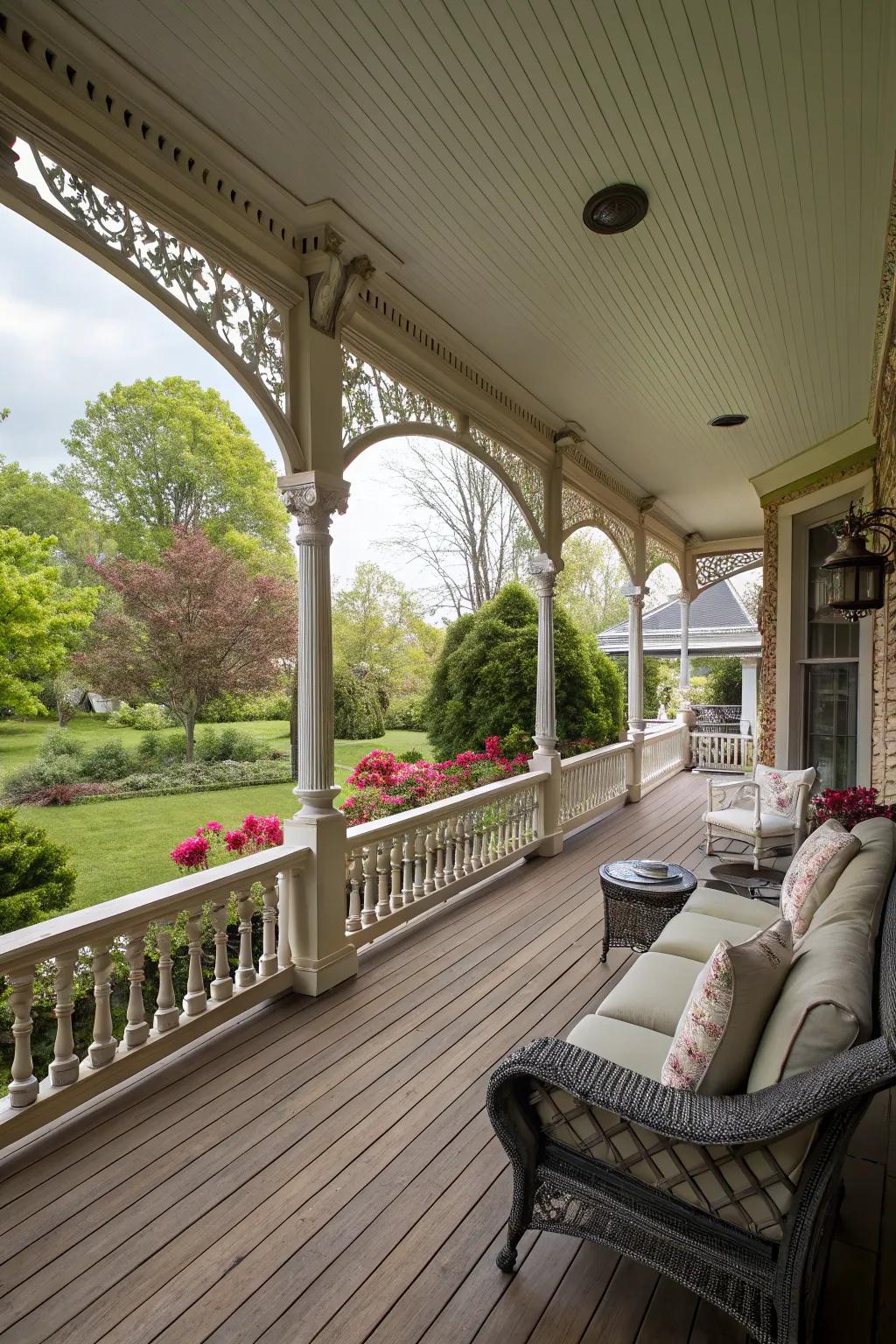 Graceful elegance using curved designs.