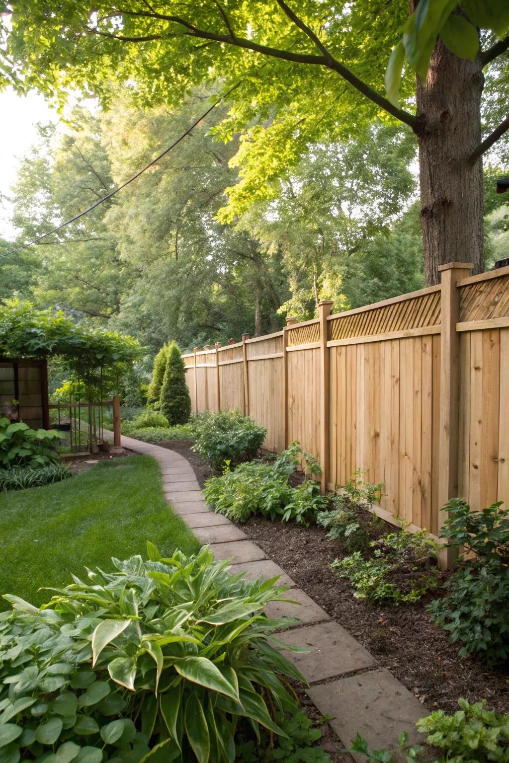 Cedarwood fences deliver a warm and inviting privacy solution.