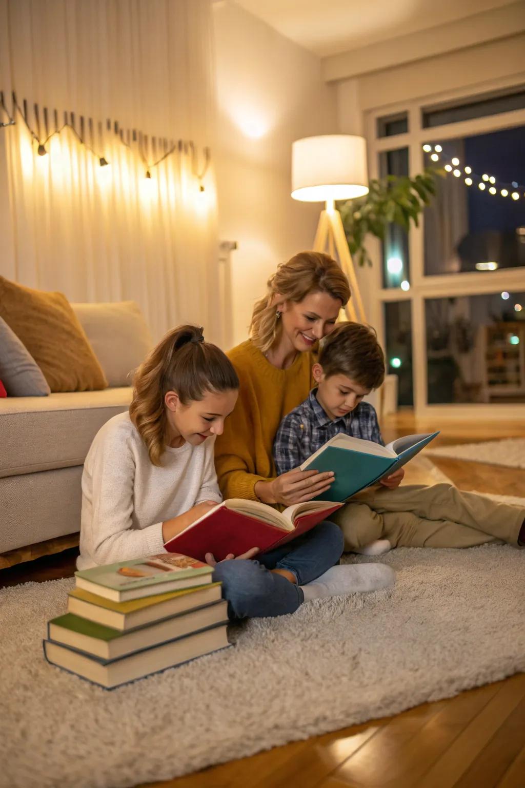 Craft a toasty, intimate scene using a reading nook setup.