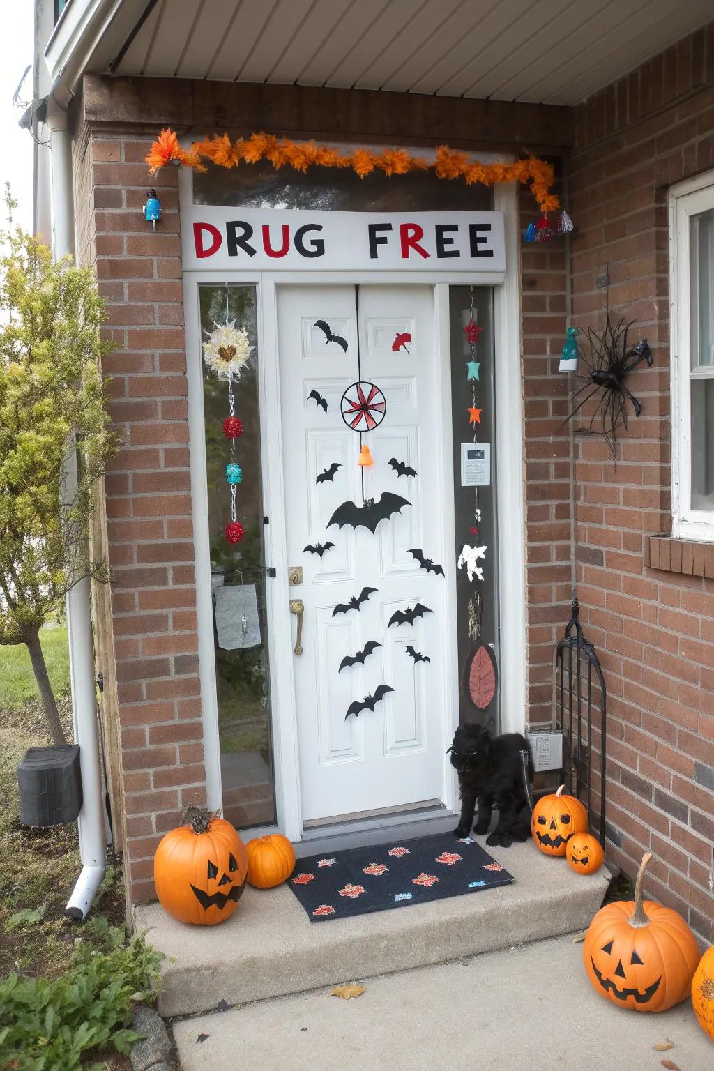 Create a Halloween spooktacular door that delivers an important message.