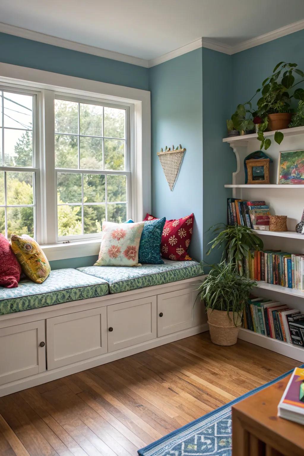Create intimate spaces with specialty touches like window seats.