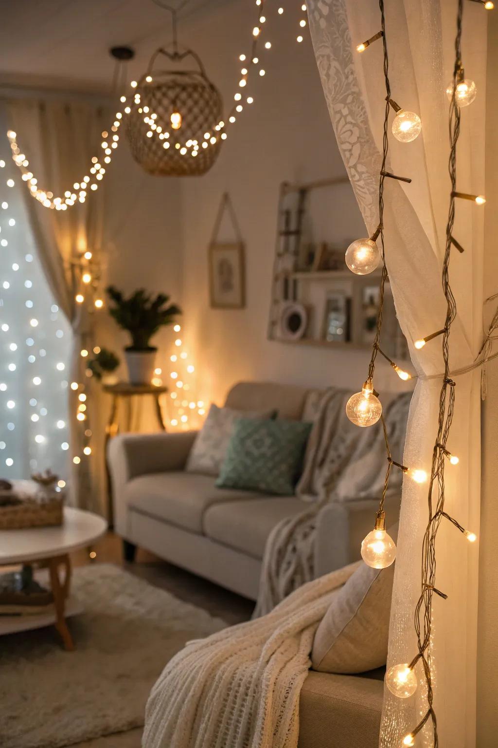 A magical ambiance with soft lighting accents.