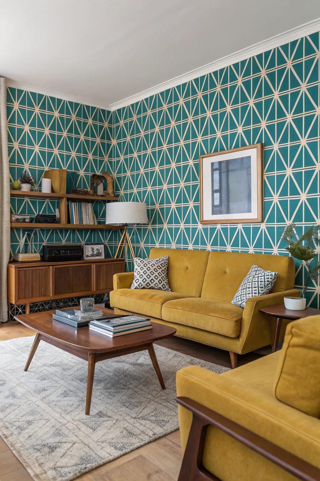 Bold wallpapers make striking statements.