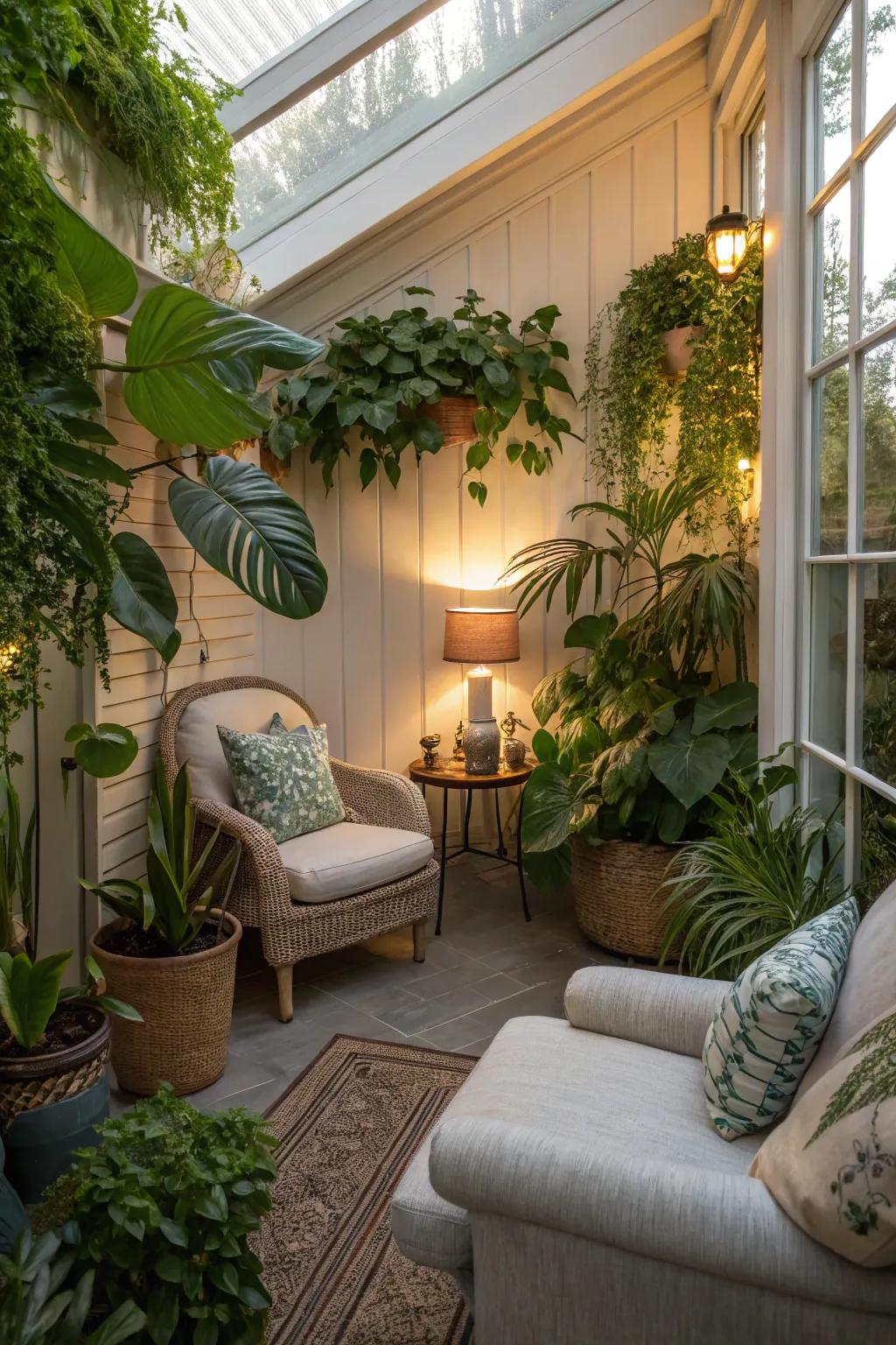 A garden room addition offers a tranquil connection to nature.