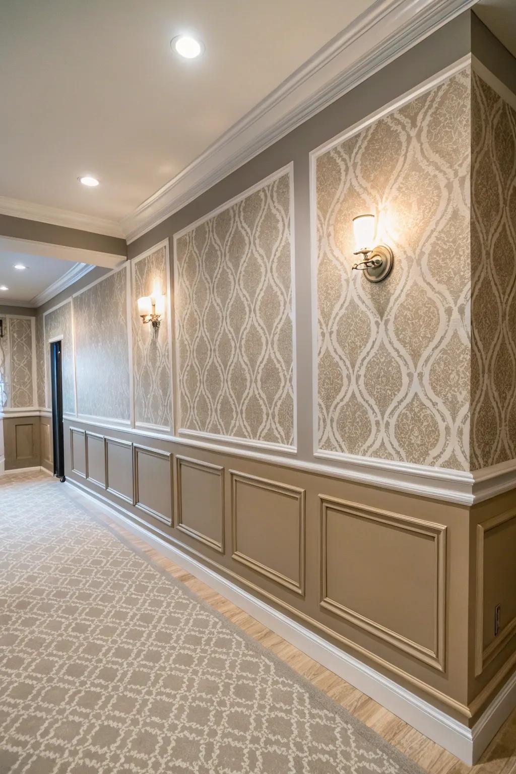 A room featuring an accent wall that contributes depth and interest.