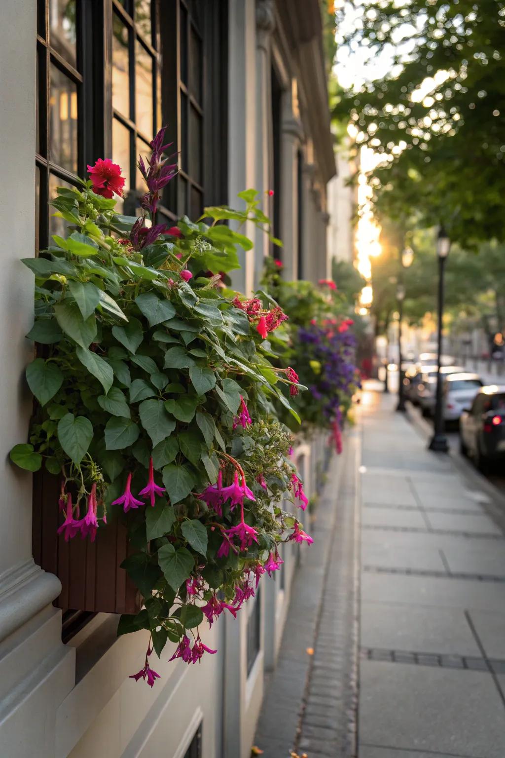 Fuchsia’s exotic blooms add whimsy to any shaded space.