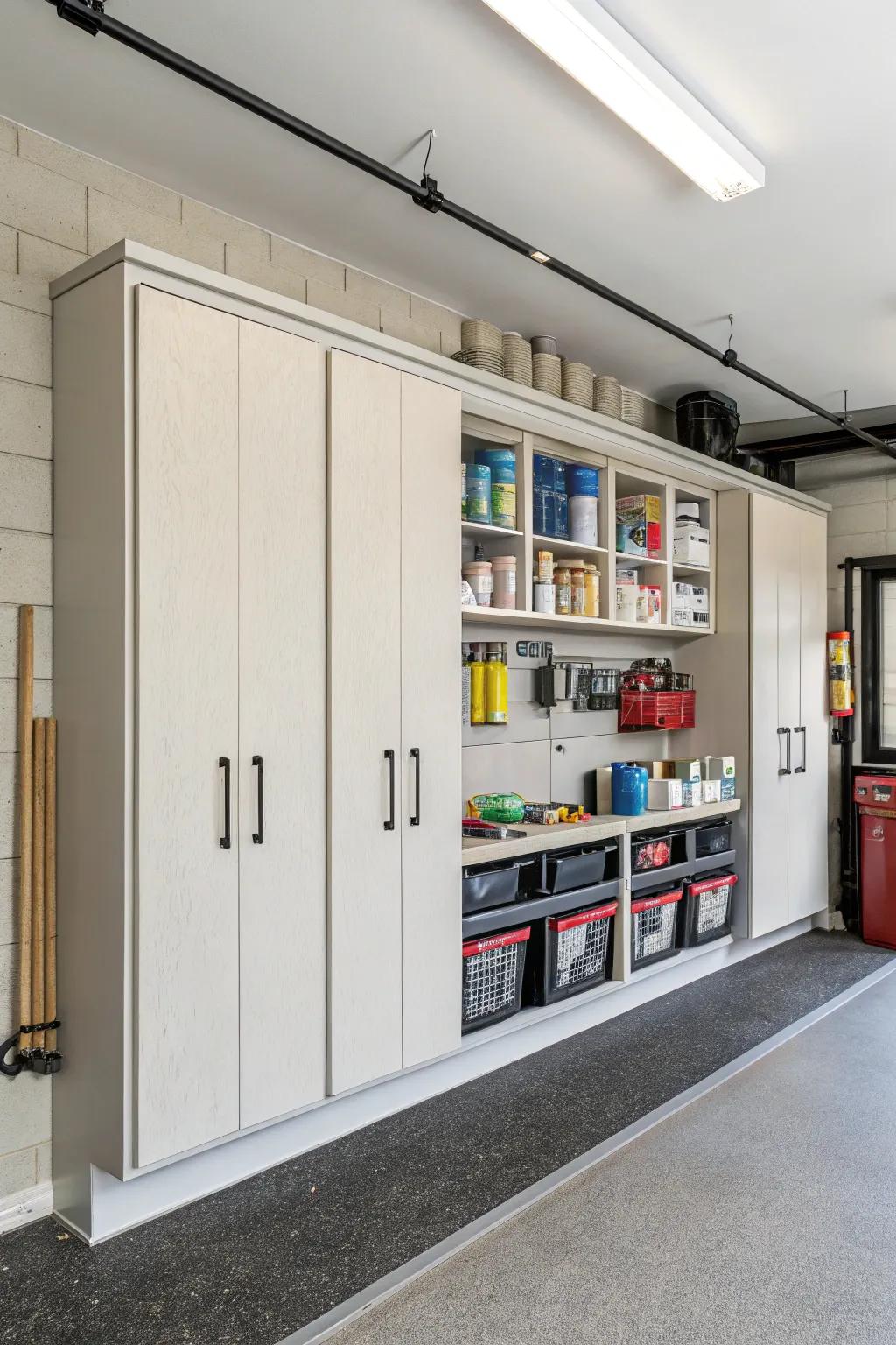Custom cabinets providing streamlined and organized storage.