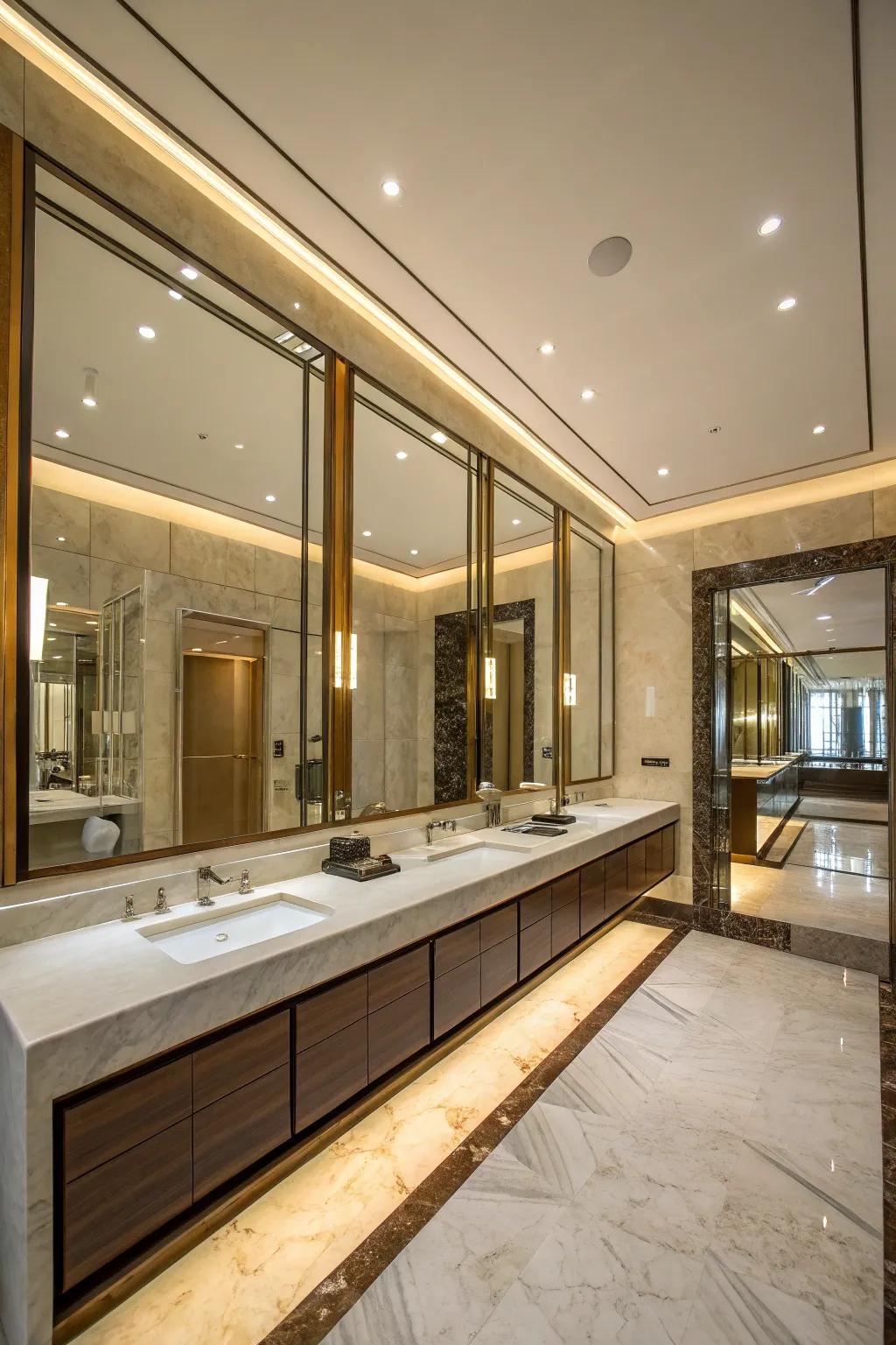 Amplify area using mirrored surfaces.