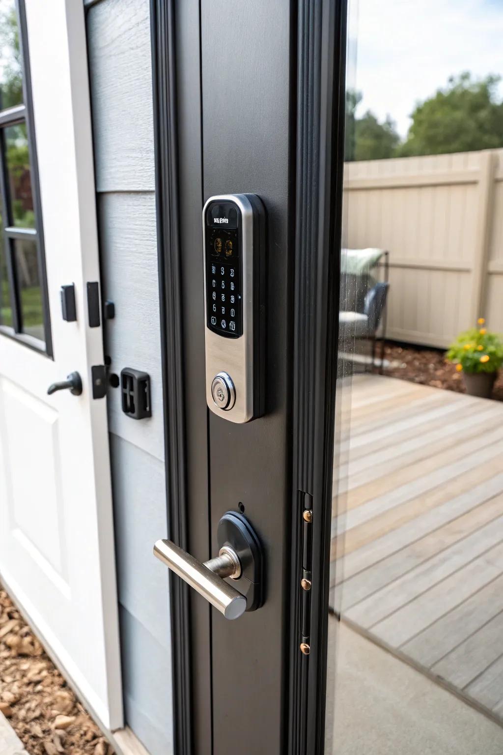 A smart lock combining security with modern style.