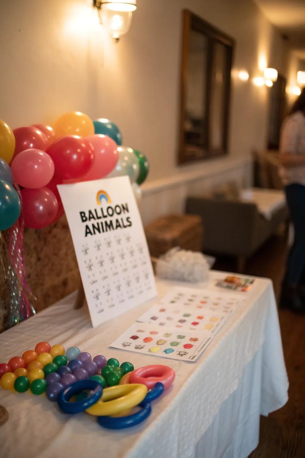 Twist up some fun with a DIY balloon animal station.