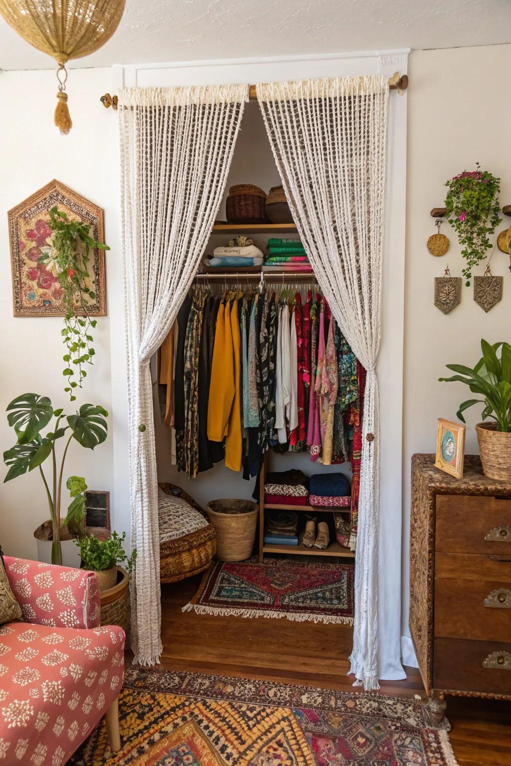 Beaded strands add bohemian charm and playfulness.