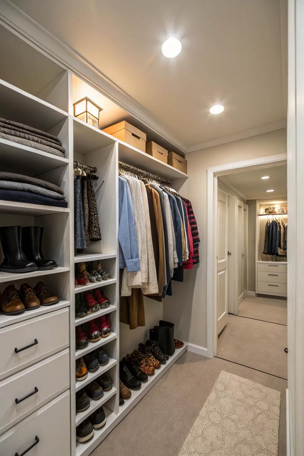 Integrated lighting offers a sleek, unobtrusive design.