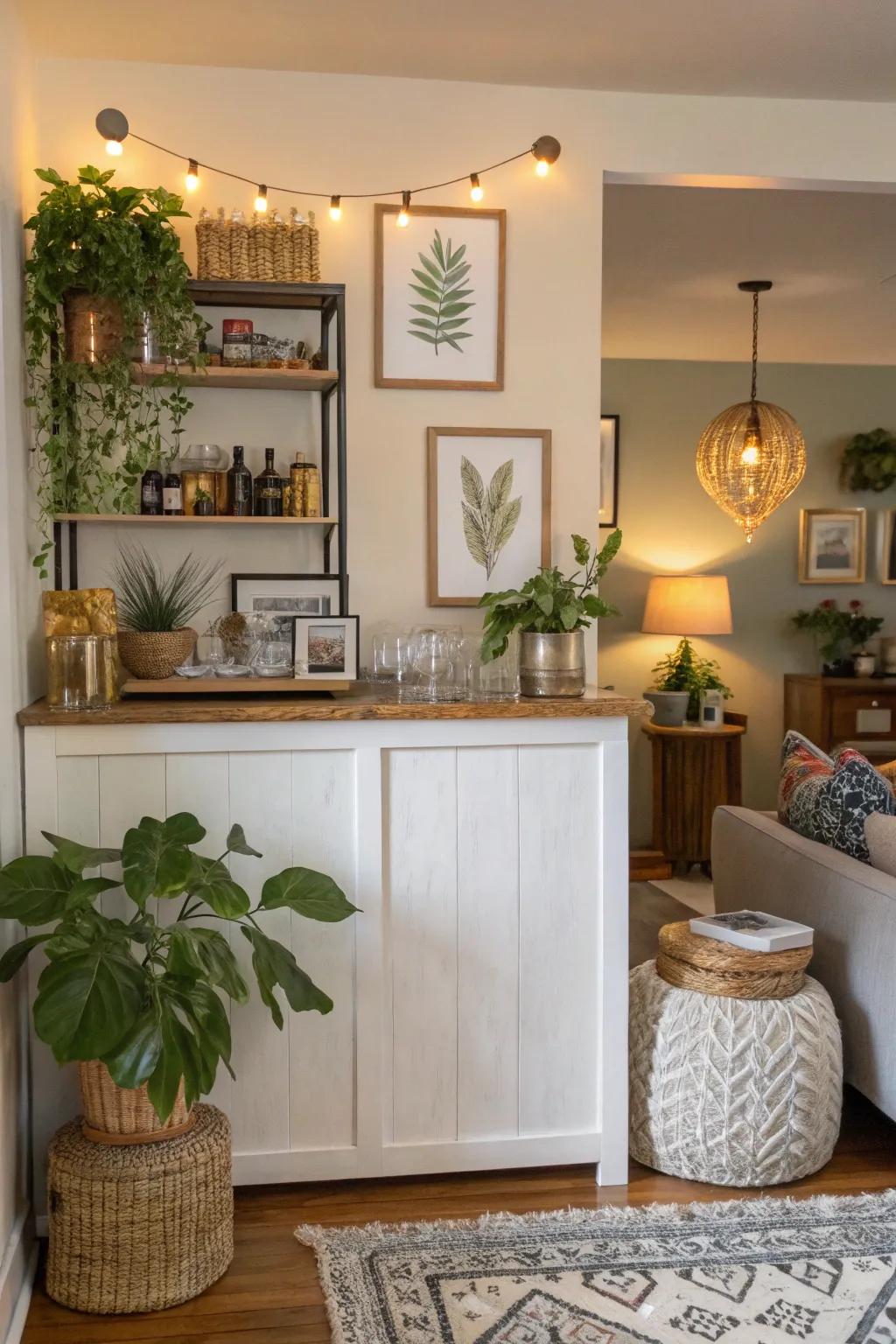 Personal touches make your drink station uniquely yours.