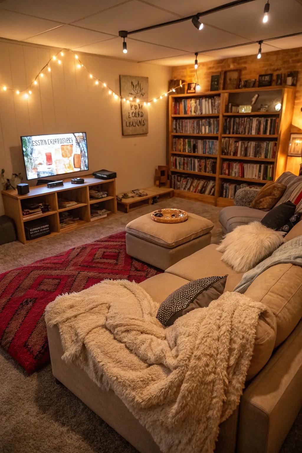 Soft things make a gaming space cozy and nice.