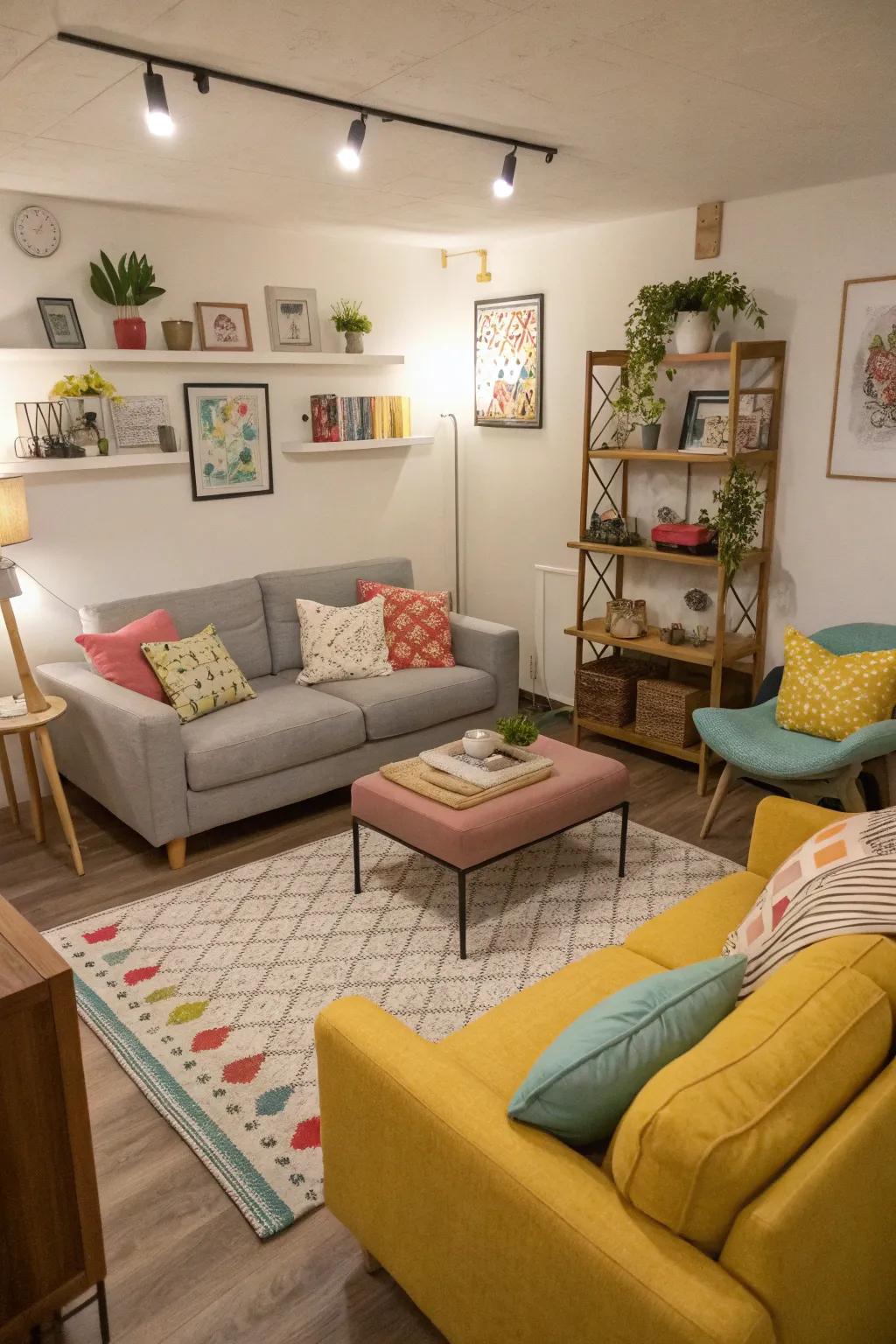 Furniture that changes around is good because it's flexible in small spaces.