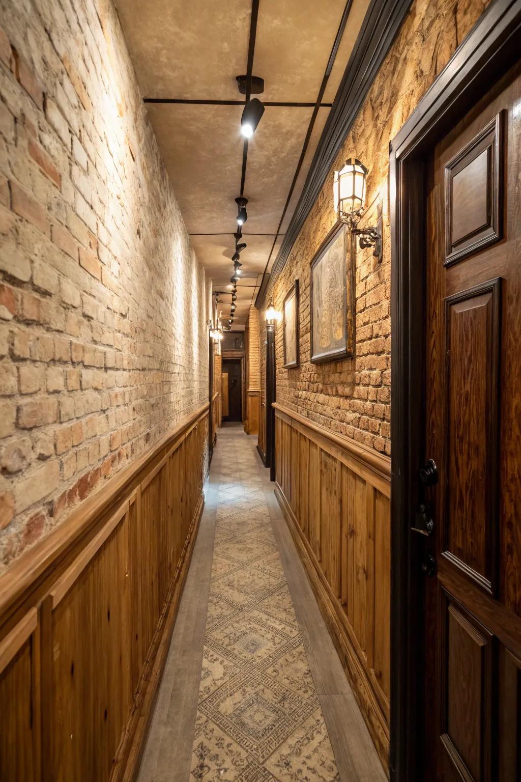 Wall feels can introduce depth and personality within your slender hall.