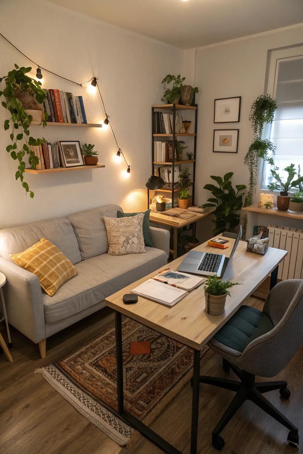 Dedicated zones enhance room functionality.