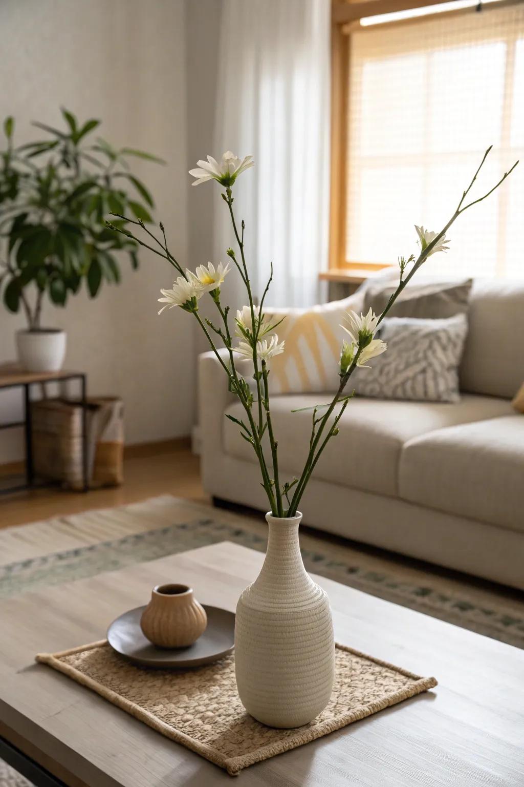 Basic plant styling shows the beauty of each individual flower.