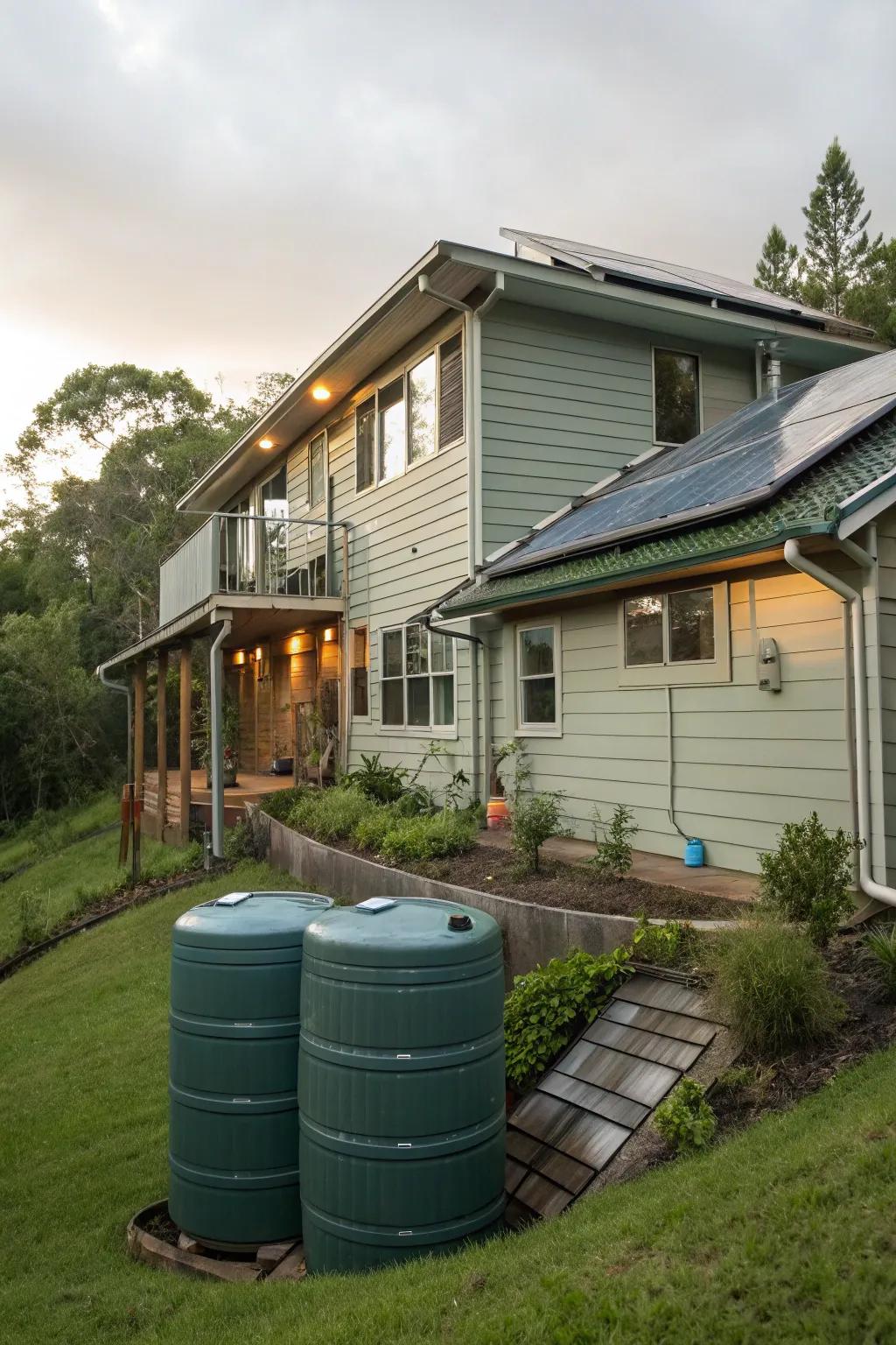 Ecological features give a house an eco-friendly feel.