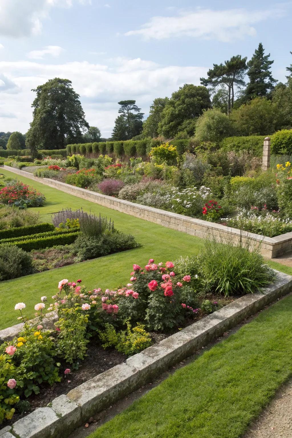 Defined edges for a tidy and organized garden.