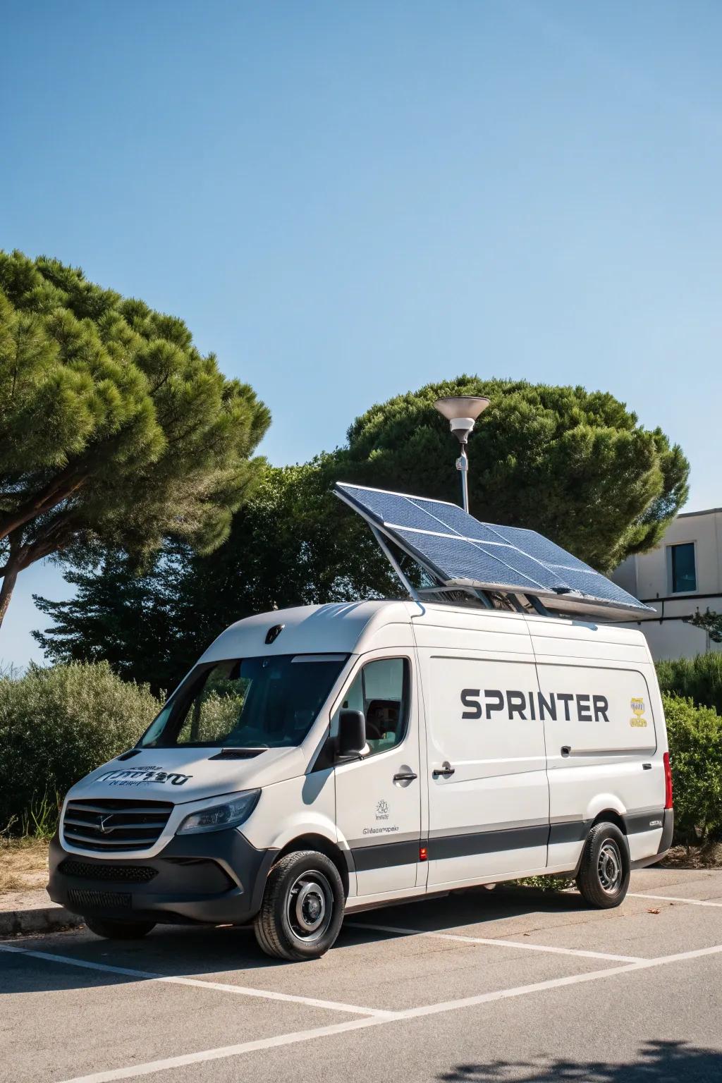 Solar panels for sustainable power.