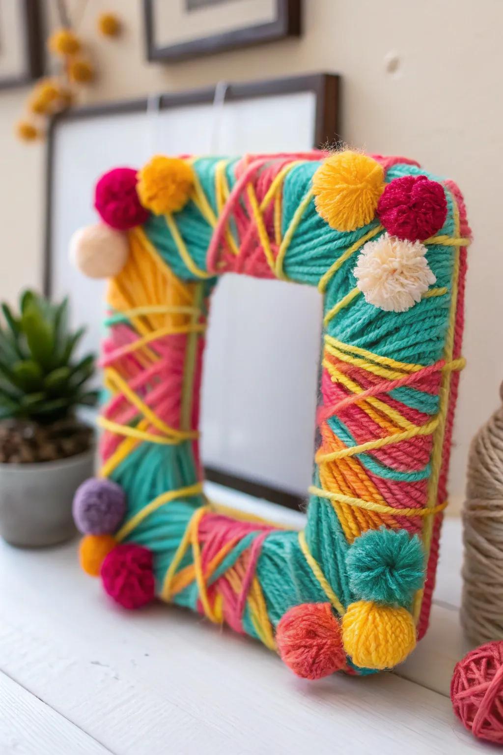 Woolen whimsy square wreaths convey warmth and dimension to your decor.