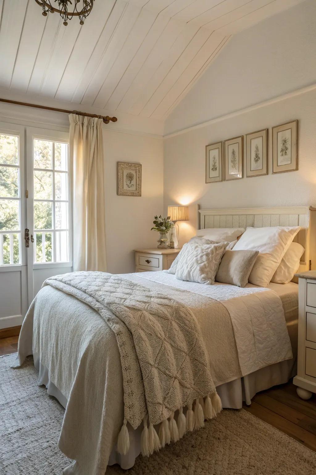 A tranquil bedroom is essential for relaxation.