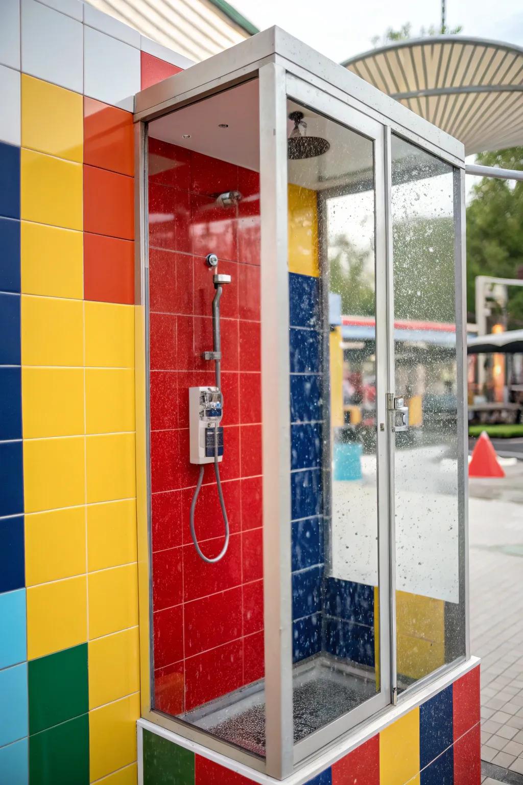 Bold colors bring identity and energy to your shower.