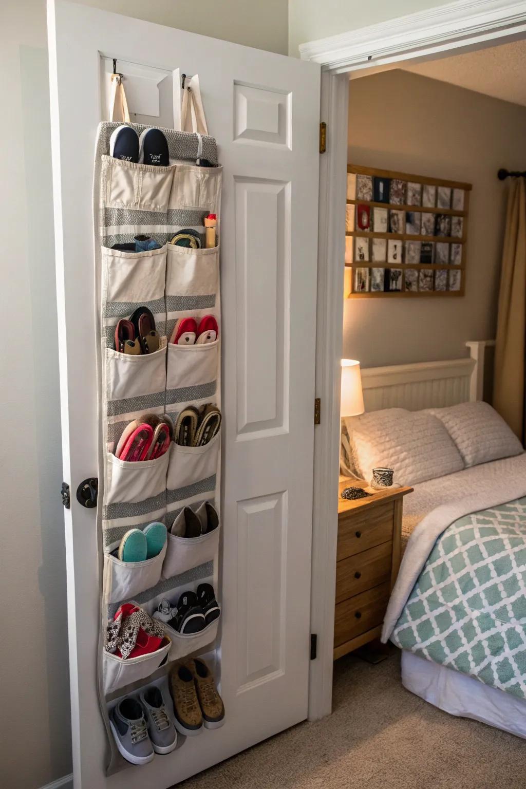 Maximize storage by utilizing the back of your door.