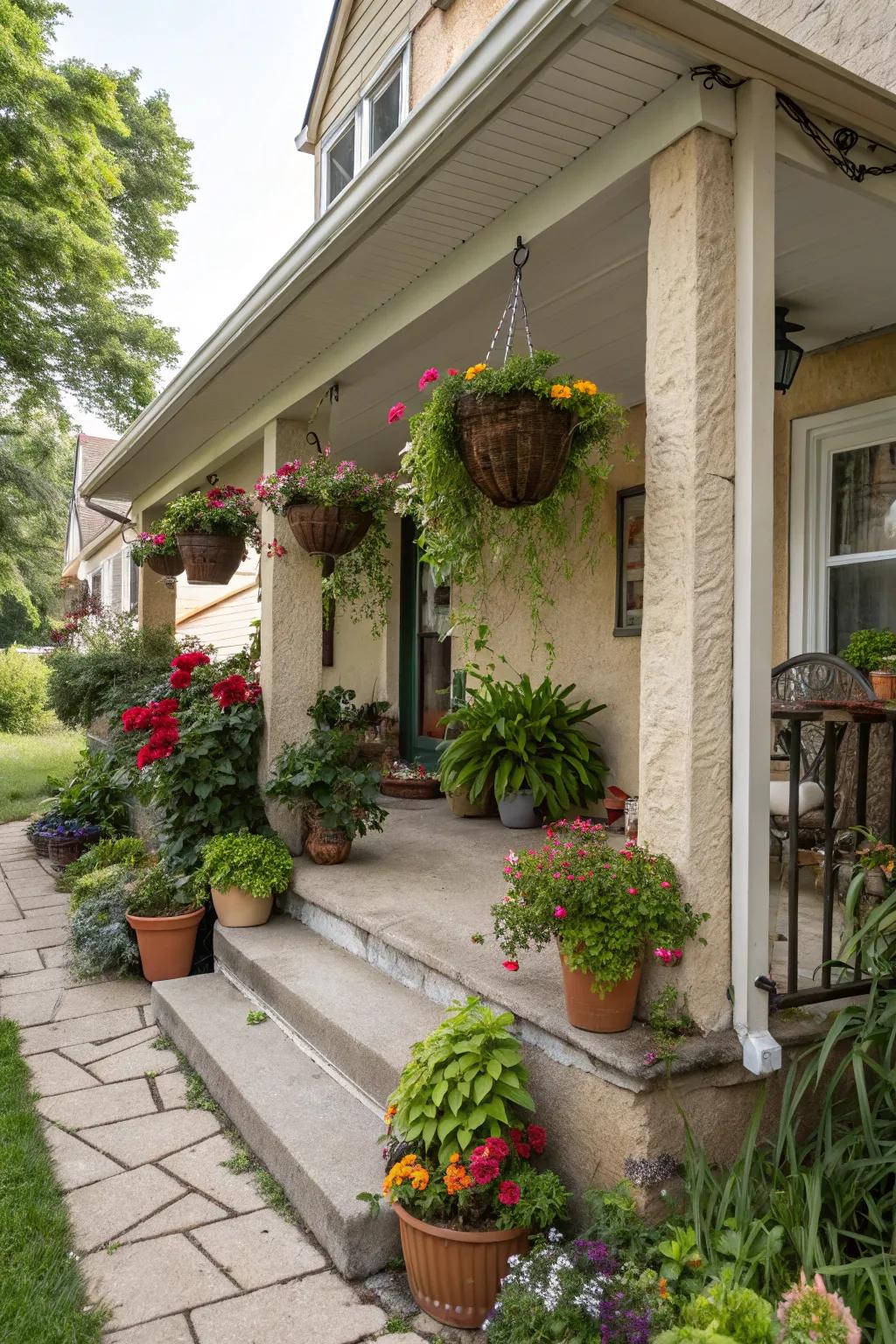 The mini garden oasis makes a lavish retreat.