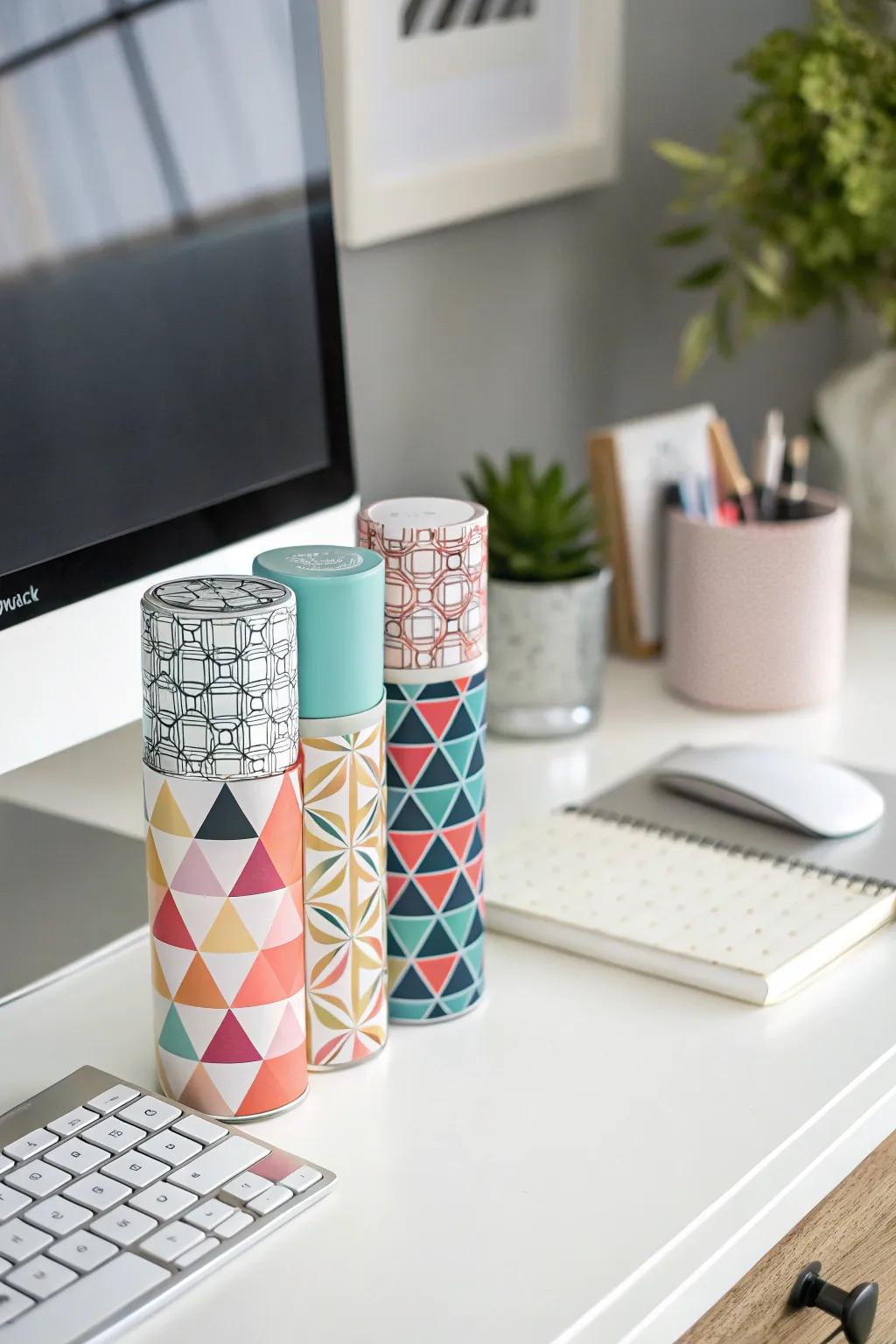 Modernize your space with geometric pattern air fresheners.