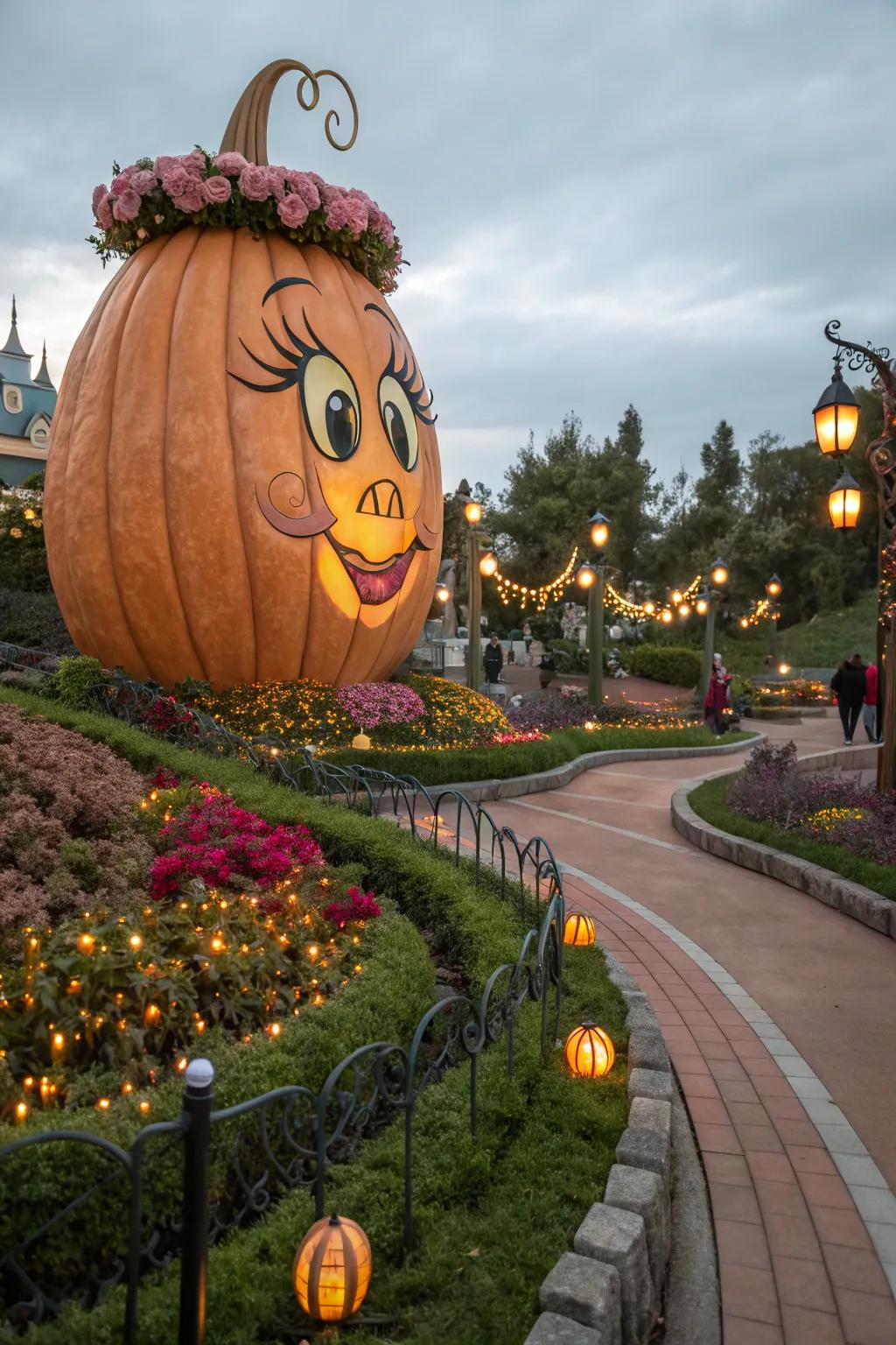 Bring a hint of fantasy to your decor with a fairy tale-inspired pumpkin face.