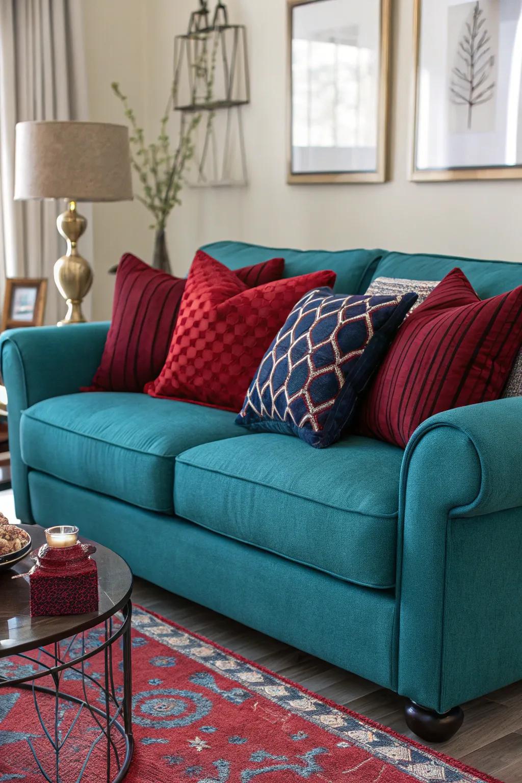 Audacious contrasts can fashion a striking and dynamic family room.