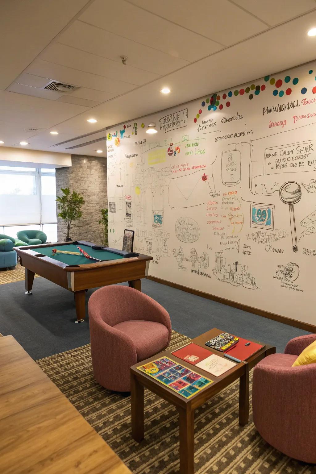 Writable walls add a fun and functional element.