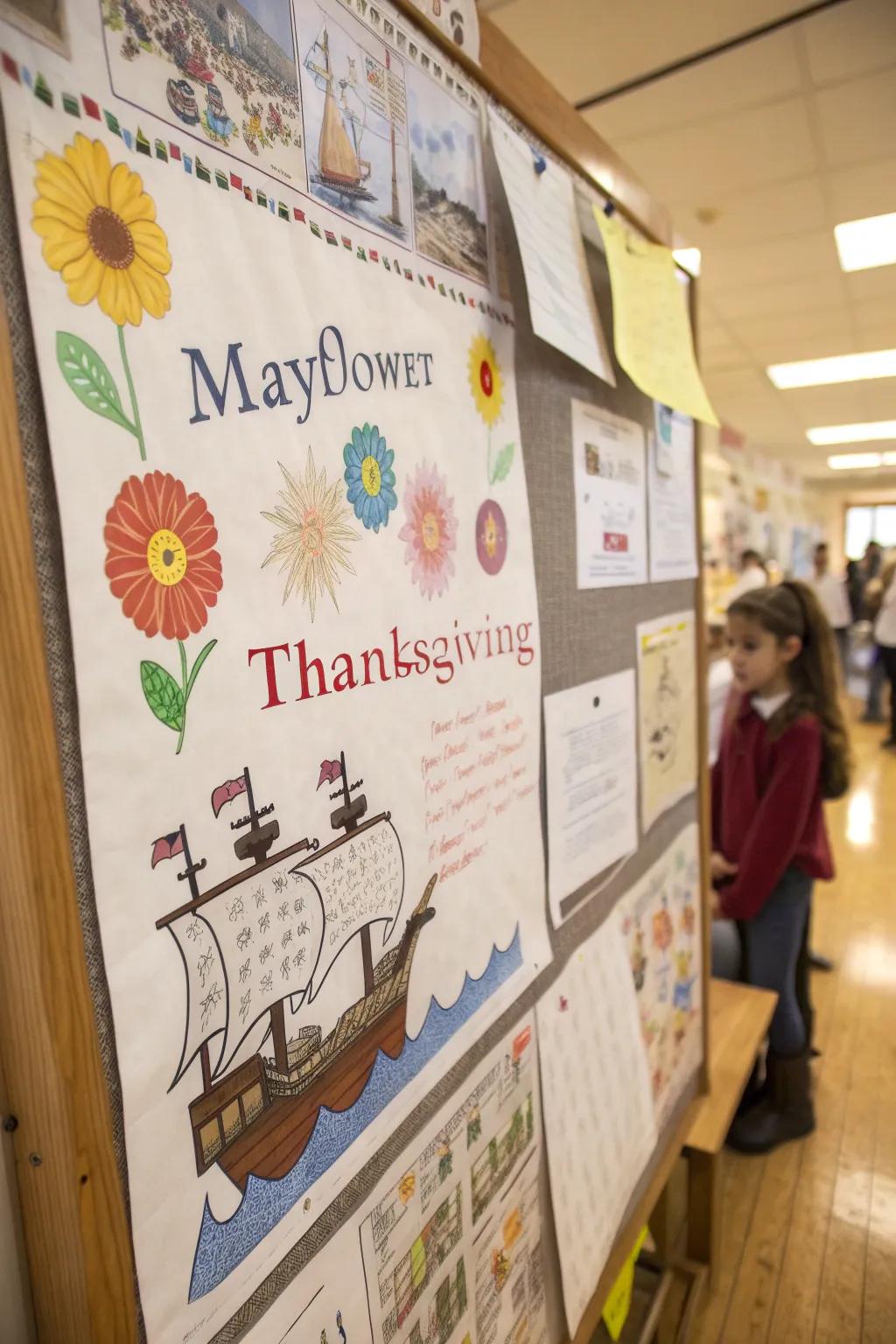 A Mini Mayflower setting sail with inventive narratives.