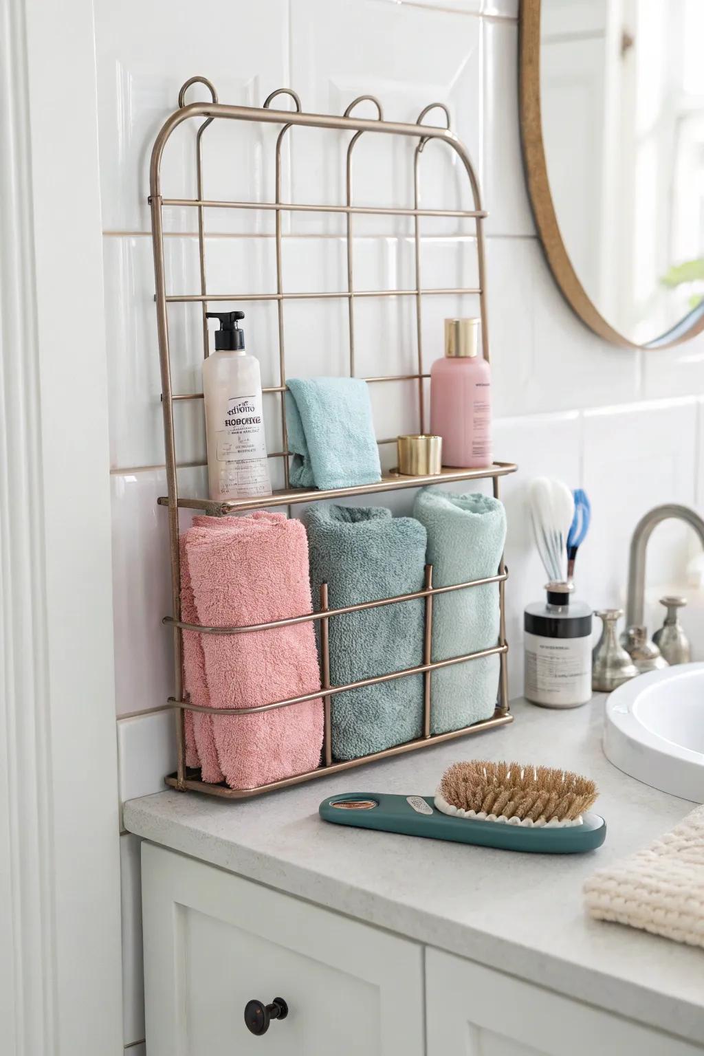 Wall grids add an ornamental and functional touch.